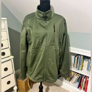 Swiss Tech Men's Olive Green Full Zip Softshell Jacket size M NWOT